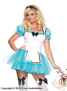 Alice im Wunderland, Kostüm-Kleid, Rüschen, Schürze, Puffärmel